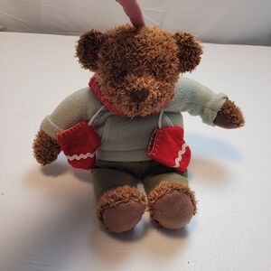 Hallmark Brown Teddy Bear with Red Mittens